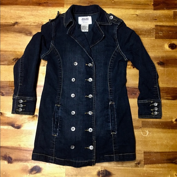 girls long denim jacket